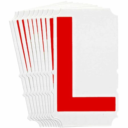 Brady Quik-Align 5160 Series Polyester 4 in Lbl Legend: L Red 10PK 5160P-L